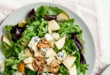 Photo of Сырный салат с грушей и орехами